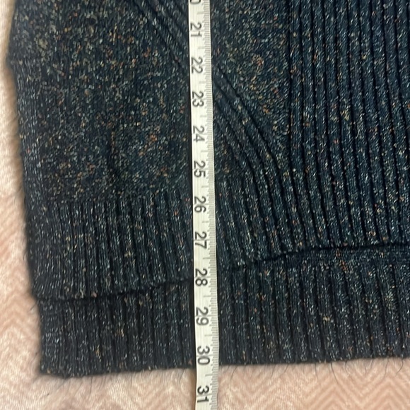 Navy knit turtleneck sleeveless sweater dress with rainbow speckles sz Large - Picture 5 of 9